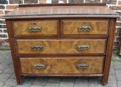 Victorian & later chest of drawers & large framed religious print