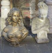Two classical female busts