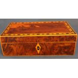 Victorian burr wood jewellery box