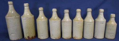 9 Louth porter bottles including Allison & Hardy, Lucas, Luck & Elger