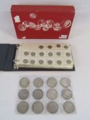 Collectors coin book and other coins to include Hong Kong 1 dollar, sixpences, half crowns etc