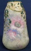 Late 19th century hand painted & gilded Royal Bonn vase decorated with flowers and embellished
