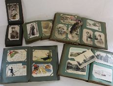 2 albums of postcards including Rotary photographic & other portraits of famous actors, royalty &
