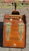 Victorian purdonium coal box with brass hinges