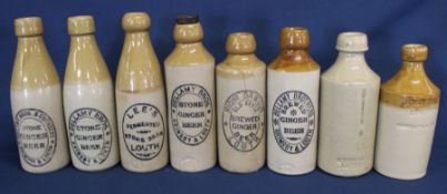 6 Louth ginger beer bottles including Bellamy Bros, Lee's & Richard Dawson, John East stout bottle &