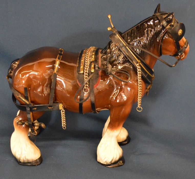 Large Wain & Son ceramic working horse L 33cm Ht 28cm - Image 2 of 3