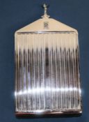 A Ruddspeed chromium plated spirit flask modelled as a classic vintage Rolls Royce car radiator,