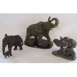 Collection of elephant figures to include Juliana Collection figure