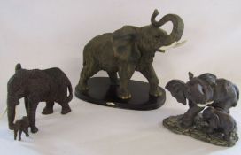 Collection of elephant figures to include Juliana Collection figure