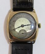 9ct gold Stolkase British made watch 15 jewels