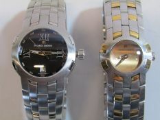 Two Maurice Lacroix wristwatches -  79861 and 59858 bi-colour ladies watch stainless steel and 18k