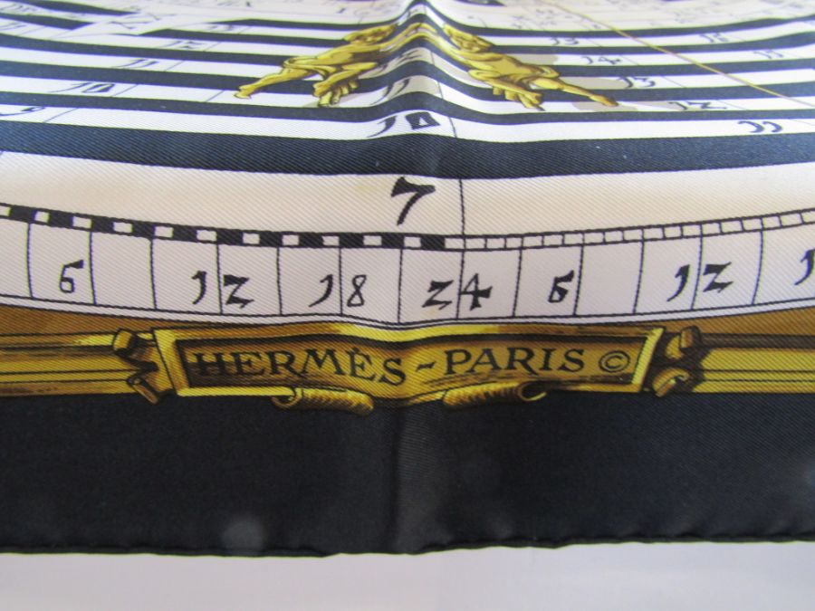 Hermes ladies scarf - Dies Et Hore - navy - Image 2 of 2