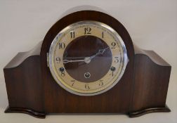 German double chime large shapely mantel clock Ht 24cm L 40cm
