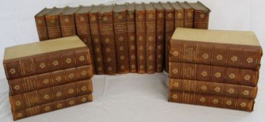 23 volumes The Fireside Dickens (with illustrations by Cruikshank, 'Phiz' & Co) quarter bound,