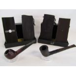 Pair of Dunhill tobacco pipes 4101 'Apple' Bruyere and Dunhill 5105 'dublin' Dunhill shell