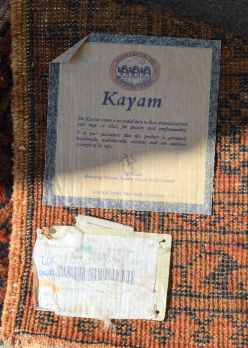 Persian Kayam rug 193cm by 151cm - Image 2 of 2