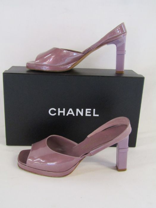 Vintage Chanel ladies sling back shoes size 36.5 - Image 3 of 7