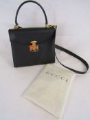 Vintage Gucci Lady Lock 2 way leather handbag