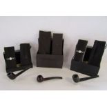 3 Dunhill tobacco pipes 4103 'Billiard' Chestnut - 4407 'Prince' Bruyere - Alfred Dunhill The