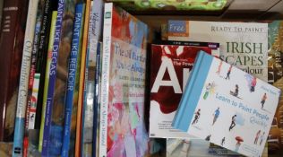 Selection of art books including instruction books on painting in oils & The Power of Art Simon