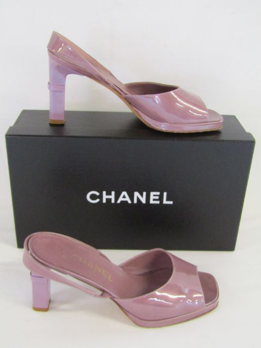 Vintage Chanel ladies sling back shoes size 36.5 - Image 5 of 7