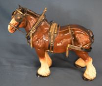 Large Wain & Son ceramic working horse L 33cm Ht 28cm
