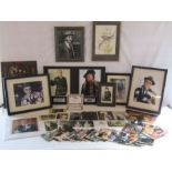 Collection of photographs including Andy Warhol,  some signed to include David Sylvian, Warren