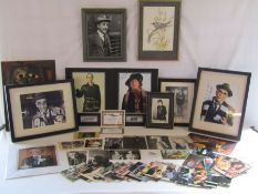 Collection of photographs including Andy Warhol,  some signed to include David Sylvian, Warren