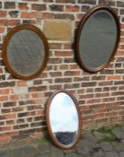 3 oval wall mirrors