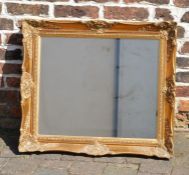 Ornate gilt wall mirror 77cm by 67cm