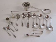 Collection of silver and silver plate to include Belvin and Elkington & Co total silver weight 1.
