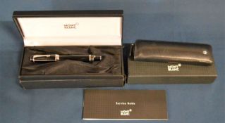 Montblanc fountain case with retractable nib & leather case