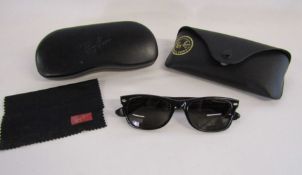 Ray-Ban 'New Wayfarer' sunglasses and 2 Ray-Ban cases - these sunglasses do have prescription