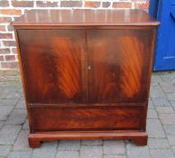 Georgian style mahogany TV cabinet Ht 87cm L 82cm D 50cm