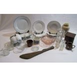 Collection of items to include a part dinner service, glassware, Fosters pottery etc