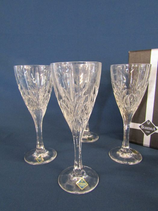 Bohemia crystal glasses and a glass bonbon dish - Image 2 of 2