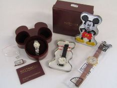 A collection of Mickey Mouse watches to include Wittnauer sapphire crystal - Durasteel and Mickey