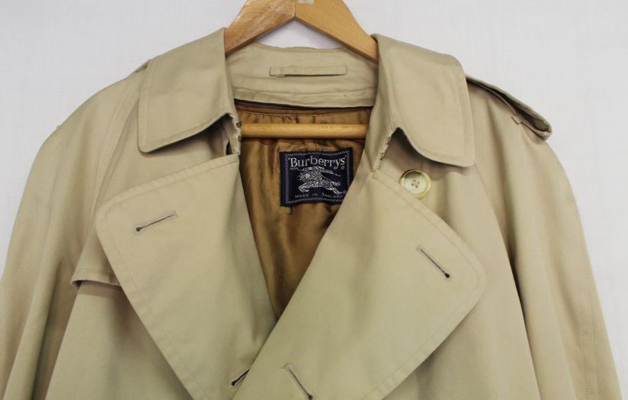 Vintage Burberry rain coat / mac / trench coat with detachable lining - size 52 reg - - Image 2 of 20