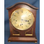 Mahogany French bracket clock with Westminster chime Ht 37cm W 28cm