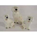 3 Beswick Staffordshire style dogs