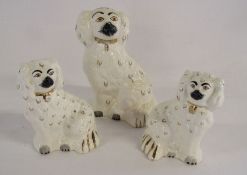 3 Beswick Staffordshire style dogs