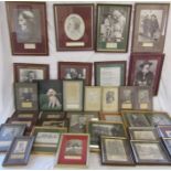 Large collection of framed prints relating to Alfred, Lord Tennyson and his family and friends