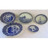 A collection of Delft's chargers Boch Freres and Boch Belgium