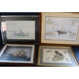 "Images of North East Lincolnshire" signed limited edition print after Leslie Treacher, "Humber