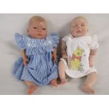 2 Reborn baby dolls - 18" weighted hand crafted and painted baby doll with closed eyes and Bountiful