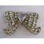 Sterling Fred A. Block bow brooch