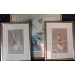 2 framed limited edition signed prints "Holly Study I" & "Holly Study II" after Kay Boyce, published