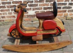 Child's wooden rocking vespa / scooter