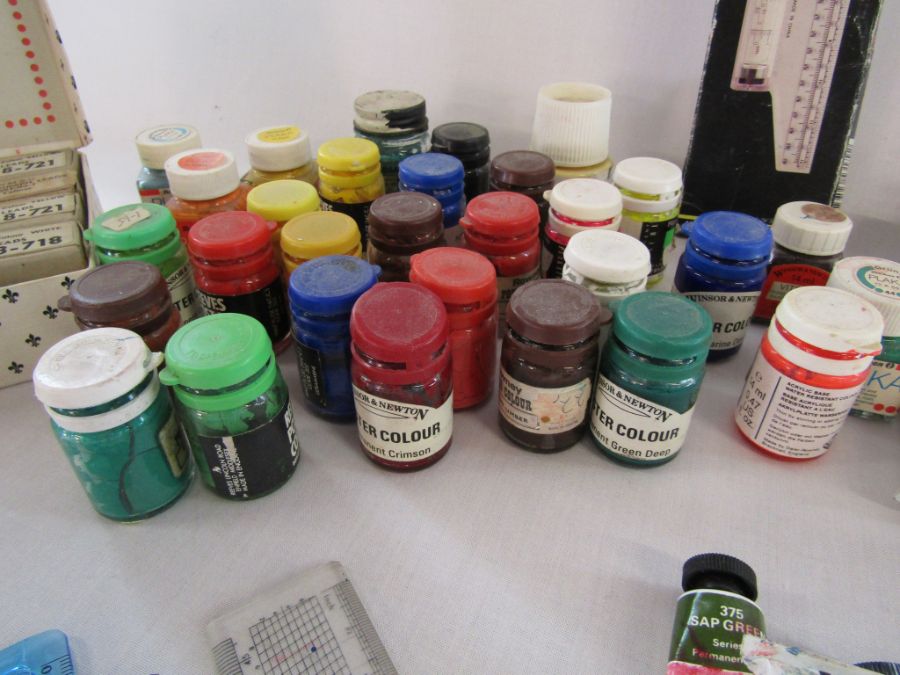 Collection of vintage paints and artist materials to include Winsor & Newton, Rowney etc - Image 4 of 7