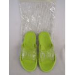 Christian Dior lime green sliders, ladies vintage sandals size 37 (uk 4)